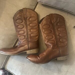 Women’s Dingo Brown Leather Western Cowboy Boots Size 9.5